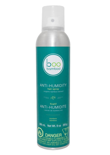 The final step to your perfect hairstyle. boo bamboo's salon quality weightless Anti-Humidity Hair Spray enriched with Organic Bamboo and Moringa extract brings a dazzling shine and all-day hold to any hairstyle. Flexible, yet firm, this formula locks out frizz and extends the life of your hairstyle while providing built-in humidity resistance. (300ml) $13.00