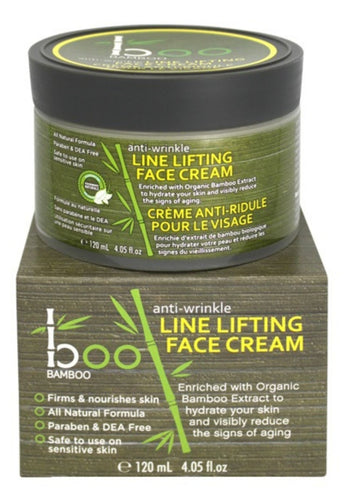 Enriched with Organic Bamboo Extract to hydrate your skin and visibly reduce the signs of aging. boo bamboo's intense hydrating formula is enriched with organic bamboo extract, organic proteins and antioxidant vitamin E. Boo Bamboo Anti-Wrinkle Line Lifting Face Cream repairs and nourishes skin exposed to daily aggression from pollution and UV rays. Your skin will immediately become firmer, more radiant, younger looking, more elastic and 4 times more hydrated for 24 hours. (120ml) $22.00