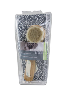 Super soft and Natural the Bamboo and Wool Facial Brush. Pure virgin wool bristles that feel like silk on your face. Use your favourite facial product. Rotate in gentle circles. Cleanse, exfoliate, stimulate, and firm.  100% wool bristles.  Cleansing with gentle exfoliation. How to use: Pour a small amount of cleanser and apply it to your skin in circular movements. $17.00