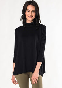 The Colleen top is a fan-favourite mock-neck top updated into a contemporary look. With continuous dolman sleeves and a soft ribbed trim, this french-terry top is an elegant way to stay warm and look Fabulous! Fabrication: 95% Viscose from Bamboo 5% Spandex $95.00 Black