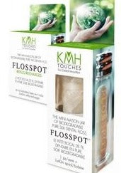 FLOSSPOT®- is our first Silk in Glass Dental Floss! The Solution to plastic dental floss - Buy FLOSSPOT® once and REFILL for life. Use Once a day for optimal oral care  KMH TOUCHES