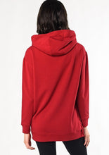 The Gemma is a warm and functional hooded tunic. Great with any pants, it is designed with a longer body so you can easily pair with leggings. Featuring versatile side-snap buttons to change the fit and style to your liking. Fabrication: : 66% Viscose from Bamboo 28% Cotton 6% Spandex Fleece $115.00 ruby red