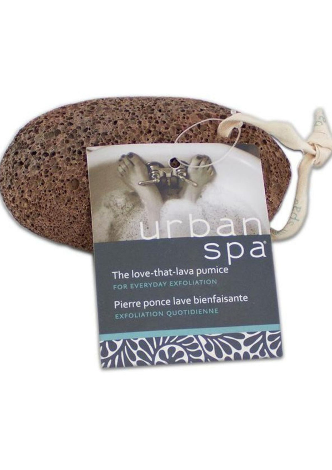Everyday exfoliation.  Cooled volcanic lava infused with magnesium, iron and oxygen make this a natural for exfoliating calluses, rough spots and build-up of dead skin. Use on damp daily to reveal the soft and smooth skin beneath.  URBAN SPA $5.00