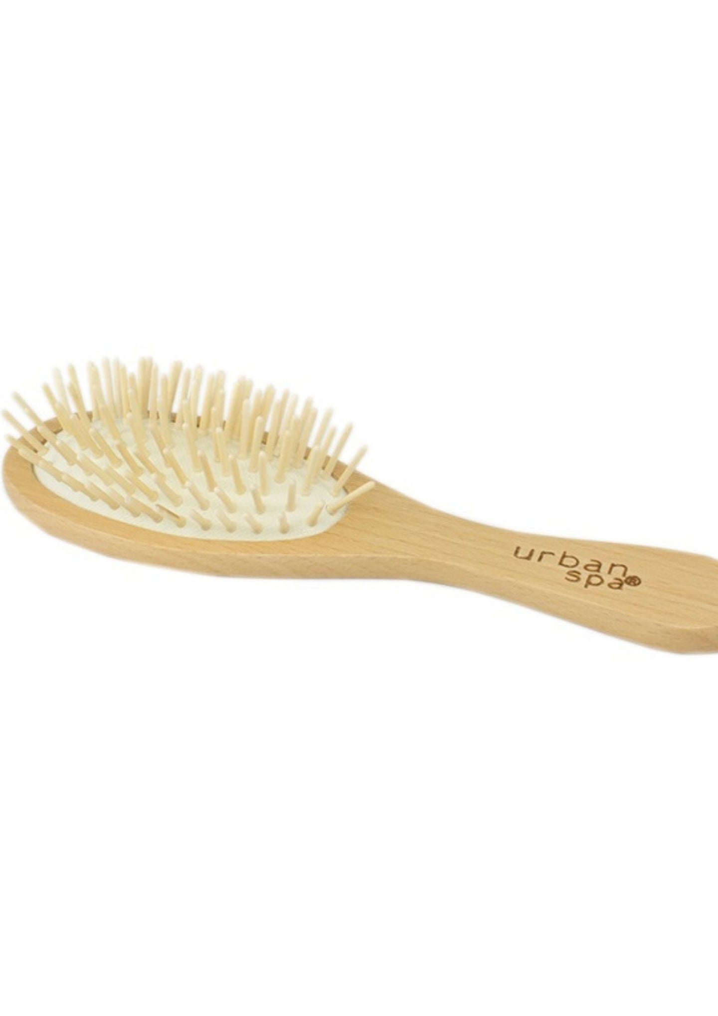 With 90 stimulating wooden pegs, introducing the Massaging Hair Brush! A magical cushioned brush that glides through hair distributing natural oils, improving circulation and giving you the best head massage you've had outside of a salon.  The handle is easy to hold and maneuver. Compact enough to pack when traveling for business or pleasure. All-natural Anti-static Vegan Certified $12.00