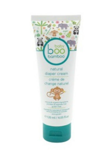 boo bamboo's Natural Diaper Cream is formulated with certified organic bamboo extract and aloe vera, natural ingredients relieve baby’s tender skin from diaper rash and irritation, while helping to rebuild new skin cells. Soothe and cool sensitive skin without any added colour or fragrance, leaving skin moisturized and nourished. (120ml) $15.00