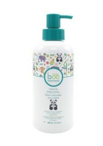 boo bamboo's Natural Baby Lotion  saturates  skin  with  certified  organic bamboo  extract  and  aloe vera,  leaving  Baby’s  skin  soft, moisturized  and  nourished.  Providing  long-lasting  moisture  with  naturally  soothing  ingredients,  our  gentle  formula  helps  to  relieve  symptoms  of  eczema  and  psoriasis,  rebuilding  the  skin’s  natural  defenses. (600ml) $20.00