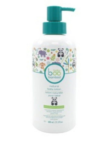 boo bamboo's Unscented  Natural  Baby  Lotion  saturates  skin  with  certified  organic bamboo  extract  and  aloe vera,  leaving  Baby’s  skin  soft, moisturized  and  nourished.  Providing  long-lasting  moisture  with  naturally  soothing  ingredients,  boo bamboo's  gentle  formula  helps  to  relieve  symptoms  of  eczema  and  psoriasis,  rebuilding  the natural defenses of even the most sensitive skin. (600ml) $20.00