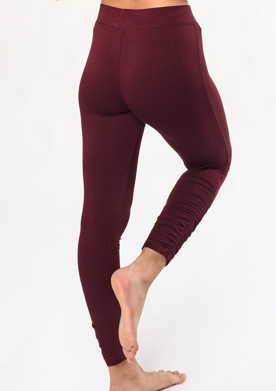 Ruched Movement Legging Pant-Red-Bamboo-Sustainable Green Womens Clothes –  House of Bamboo