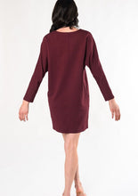 This casual sweatshirt dress pairs well with leggings or on its own with your favourite sneakers. And the best part? It has pockets! Fabrication: 95% Viscose from Bamboo 5% Spandex $115.00  wine red