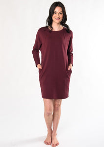 Women's Casual Dress Fleece Long Pullover Sweatshirt Dress