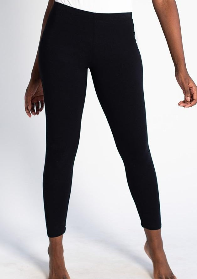 Suri Leggings are comfortable, flexible and breathable. Made with oh-so-soft Viscose from Bamboo, this is a great gift for yourself, family or friends. Lightweight yet opaque, they are great to pair with a tunic, tank, t-shirt or blouse. You will Love your Suri Bamboo Leggings. Fabrication 94% Viscose from Bamboo, 6% Spandex $43.00 Black
