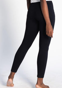 Suri Leggings are comfortable, flexible and breathable. Made with oh-so-soft Viscose from Bamboo, this is a great gift for yourself, family or friends. Lightweight yet opaque, they are great to pair with a tunic, tank, t-shirt or blouse. You will Love your Suri Bamboo Leggings. Fabrication 94% Viscose from Bamboo, 6% Spandex $43.00 Black