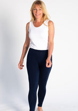 Suri Leggings are comfortable, flexible and breathable. Made with oh-so-soft Viscose from Bamboo, this is a great gift for yourself, family or friends. Lightweight yet opaque, they are great to pair with a tunic, tank, t-shirt or blouse. You will Love your Suri Bamboo Leggings. Fabrication 94% Viscose from Bamboo, 6% Spandex $43.00 ink blue