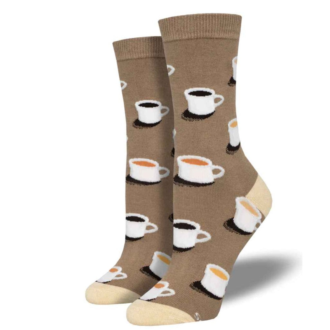 Cup of Joe Socks- Brown