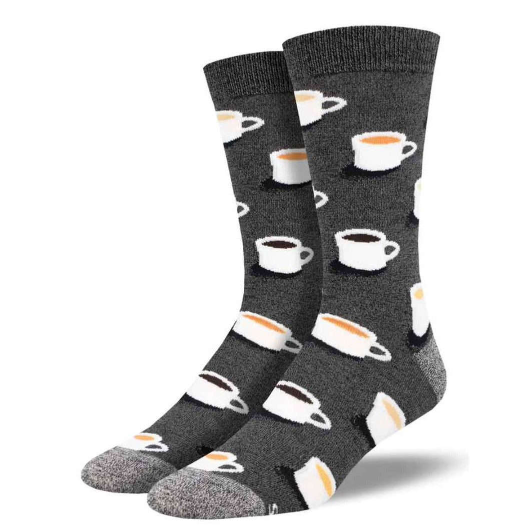Cup of Joe Socks- Charcoal Grey