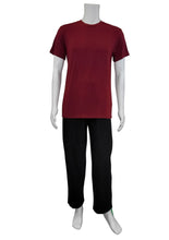 The Burgundy Red Lex Bamboo Urban Fit T-Shirt is a versatile style that can be worn on it's own or as a polished layering piece.  Soft as silk you are going to love the fit and feel of this bamboo t-shirt against your body. Proudly Made in Canada! Fabrication: 66% Rayon from Bamboo, 28% Cotton, 6% Spandex - Jersey Eco-Essentials 