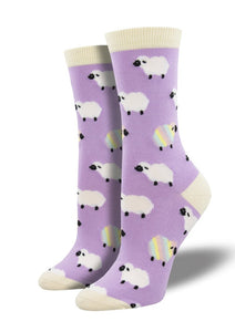 Soft, Breathable, Moisture Wicking, Antibacterial, Hypoallergenic, Amazing Socks! One Size Fits Most (Women's 5-11) Fabrication: 66% Rayon from Bamboo, 32% Nylon, 2% Spandex SockSmith lilac purple $20.00