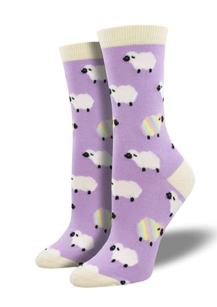 Soft, Breathable, Moisture Wicking, Antibacterial, Hypoallergenic, Amazing Socks! One Size Fits Most (Women's 5-11) Fabrication: 66% Rayon from Bamboo, 32% Nylon, 2% Spandex SockSmith lilac purple $20.00