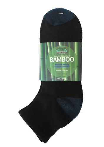Bamboo socks are ultra soft and keep feet fresh and dry year round, cool in the summer and warm in the winter. Superior moisture absorption and breathable, antibacterial and non-allergenic. Fits Most (Men's 7-13) Fabrication Black: 80% Rayon from Bamboo, 17% Polyester, 3% Elasthanne Moneysworth & Best $14.00