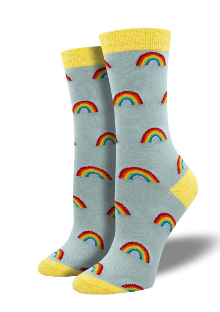 Soft, Breathable, Moisture Wicking, Antibacterial, Hypoallergenic, Amazing Socks! One Size Fits Most ( Men's 7-13) (Women's 5-11) Fabrication: 66% Rayon from Bamboo, 32% Nylon, 2% Spandex SockSmith light blue $20.00