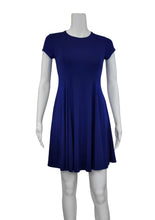 The ﻿Indigo Blue Bamboo Twirl Dress is a simple and elegant style with a luxurious look and feel. Similar to the Swing Dress, it is a compliment to all body shapes with its princess line fit, round neck, 3/4 sleeve and 3" more in length then the swing dress. Proudly made in Canada 92% rayon from bamboo, 8% Spandex  Eco-Essentials indigo blue $80.00