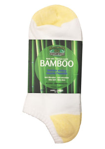 Bamboo socks are ultra soft and keep feet fresh and dry year round, cool in the summer and warm in the winter. Superior moisture absorption and breathable, antibacterial and non-allergenic. Fits Most (Women's 6-10) Fabrication White: 56% Rayon from Bamboo, 25% Cotton, 14% Polyester, 5% Elasthanne  Moneysworth & Best $12.00