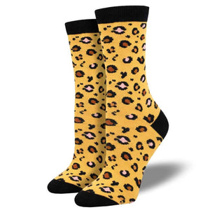 Leopard Print  Socks- Ivory White