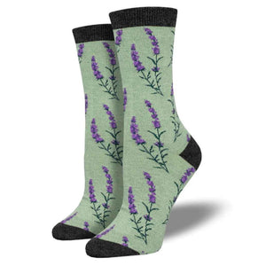Lovely Lavender Socks- Heather Green