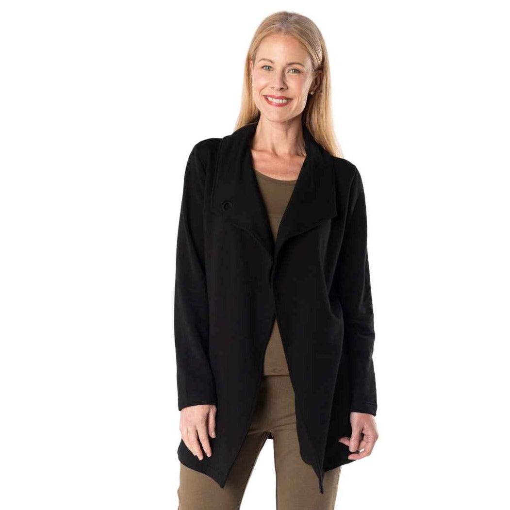 Lucy Shawl Collar Cardigan- Black