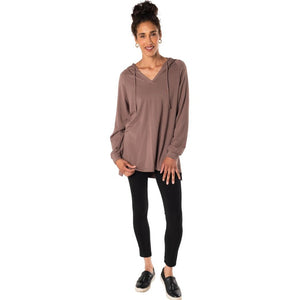 Tracy Hoodie Tunic- Latte Brown