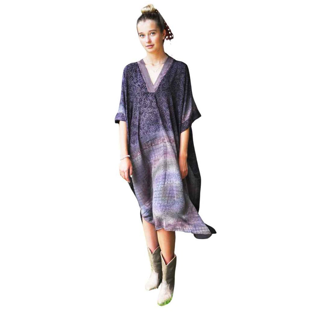 Triple Truth Caftan- Upcycled Saris