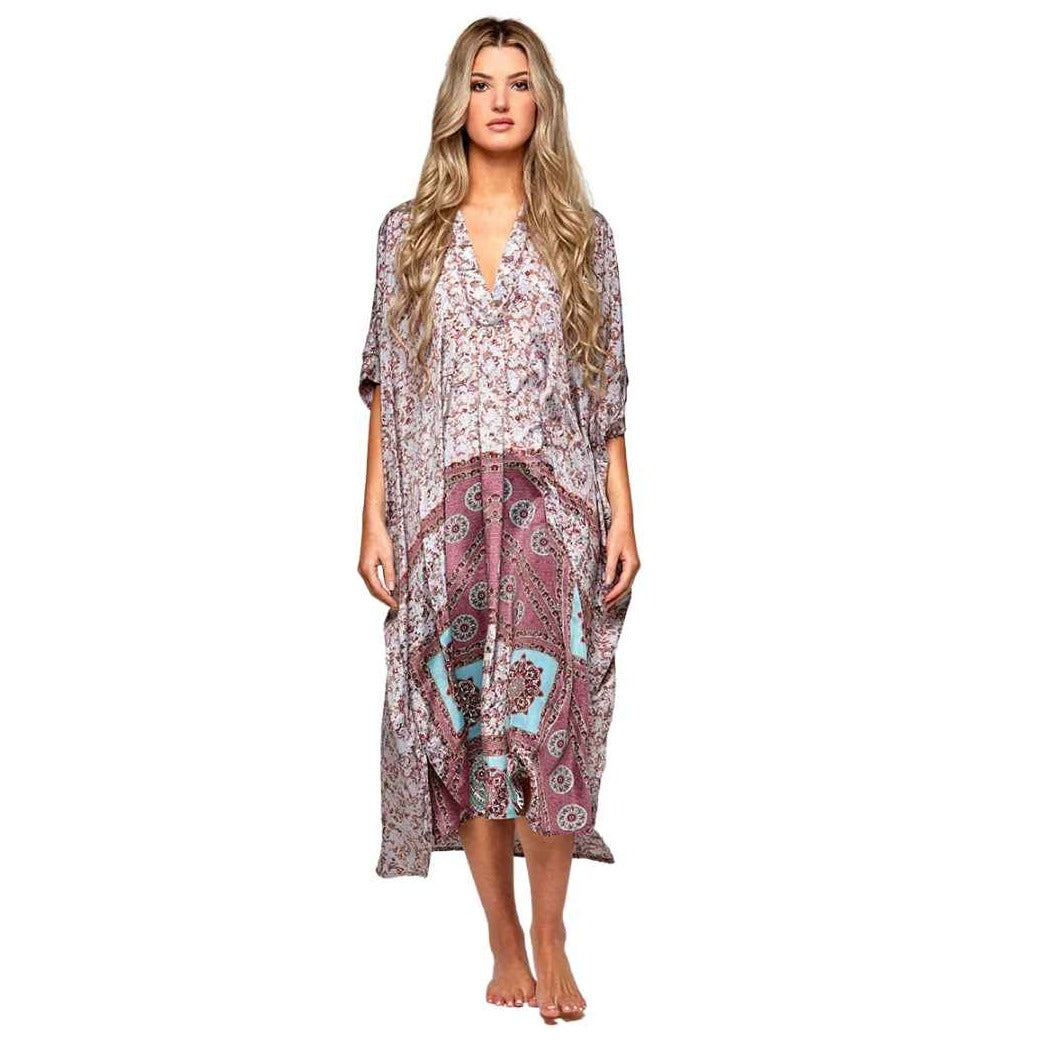 Triple Truth Caftan- Upcycled Saris