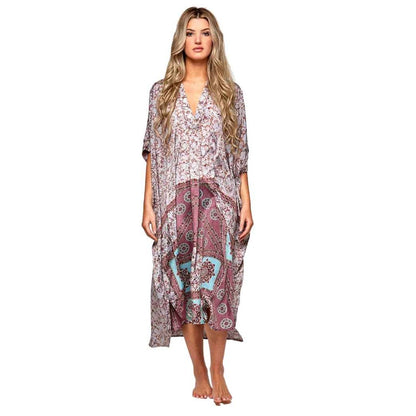 Triple Truth Caftan- Upcycled Saris